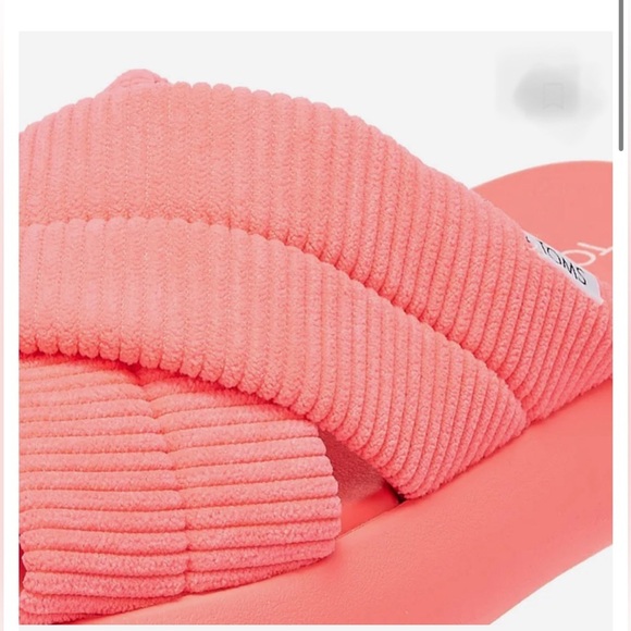 TOMS ALPARGATA MALLOW CROSSOVER PINK platform pool SLIDES size 10 brand‎ new - Picture 6 of 9